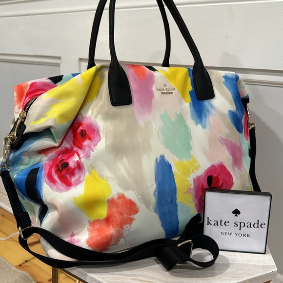 kate spade Handbags - Kate Spade Catie Large Weekender Travel Duffle Bag EUC RARE